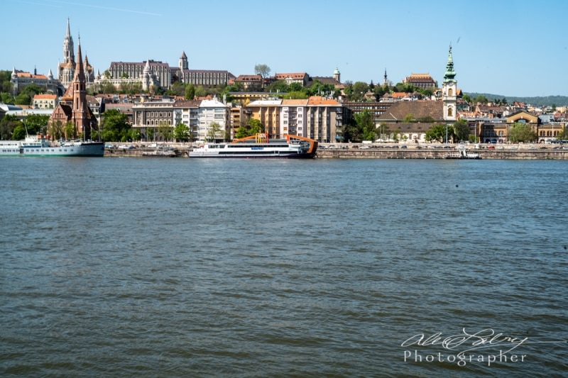 Buda from Pest side of Danube, Budapest, 2018