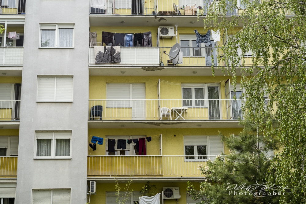The locals call these Commie Condos, Soviet Era public housing, Vukovar