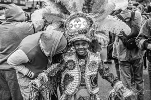 Mardi Gras Indian, "Strut", New Orleans, 2023