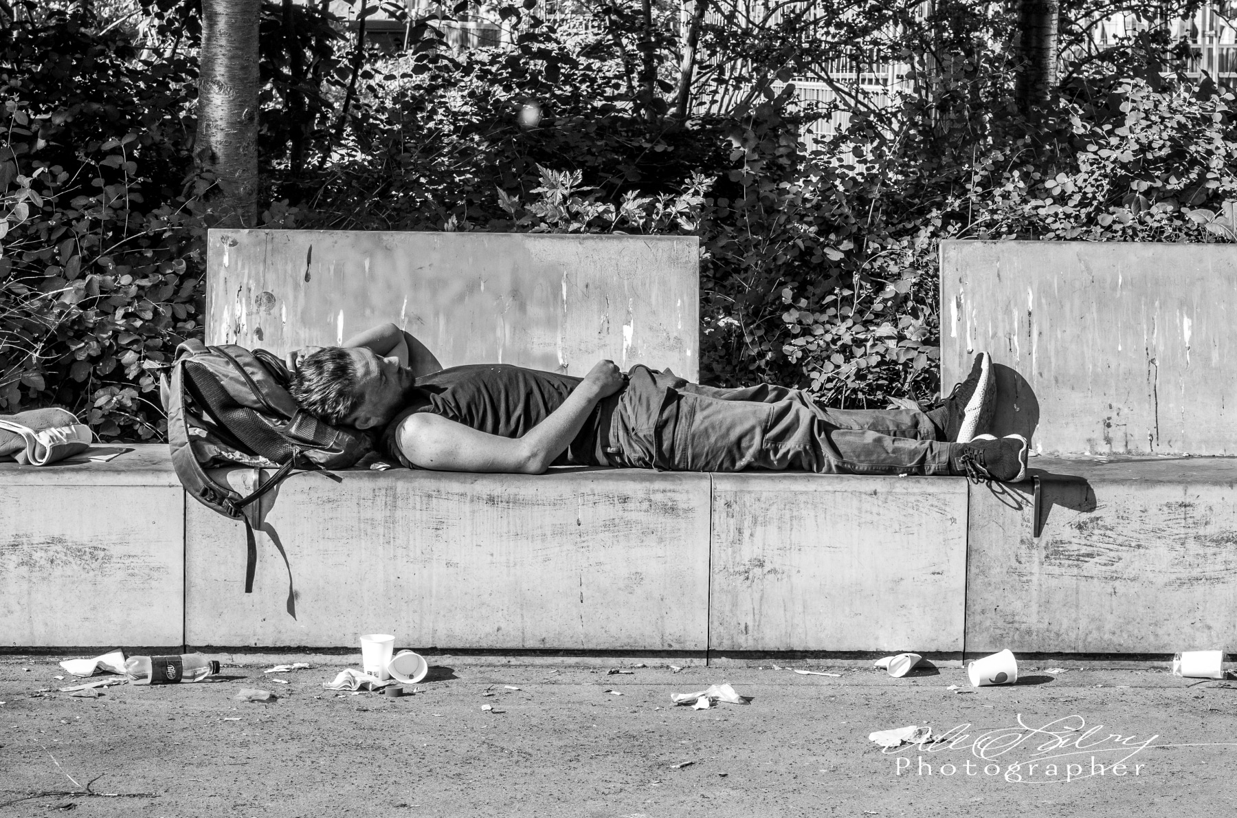 Homeless in Les Halles, Paris, France