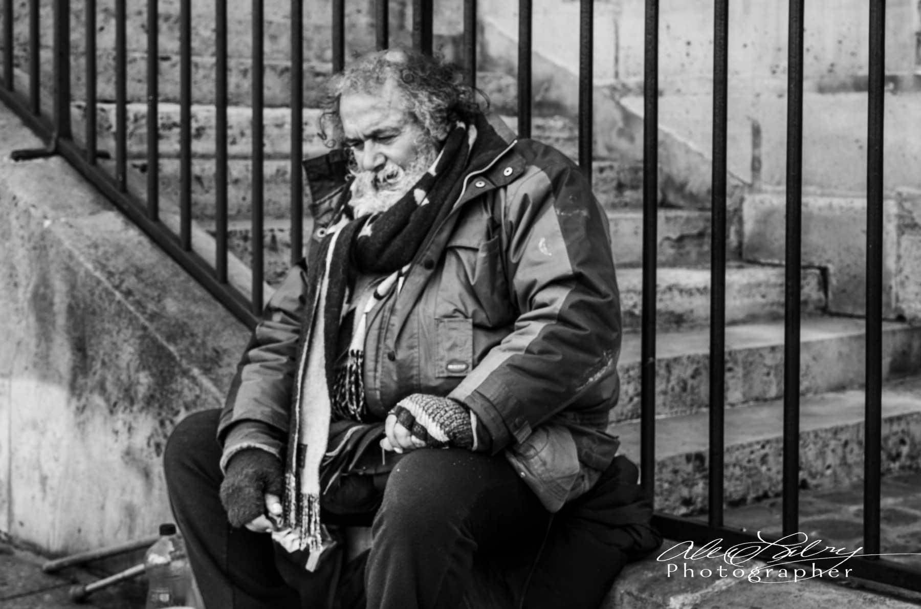 Homeless on Rue Rivoli, Paris, France